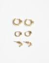 Aros Sets Cubic zirconia Set De Aros Con Cubic Zirconia - Dorado