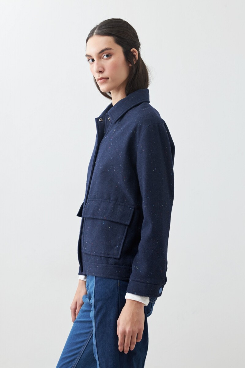 Chaqueta de paño azul marino