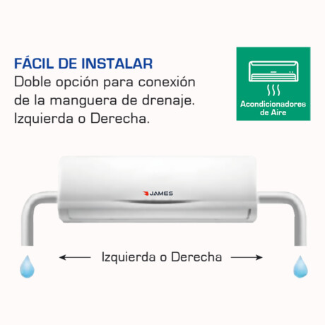 Aire Acondicionado JAMES 12000 BTU AAM-12 AU-FC On Off