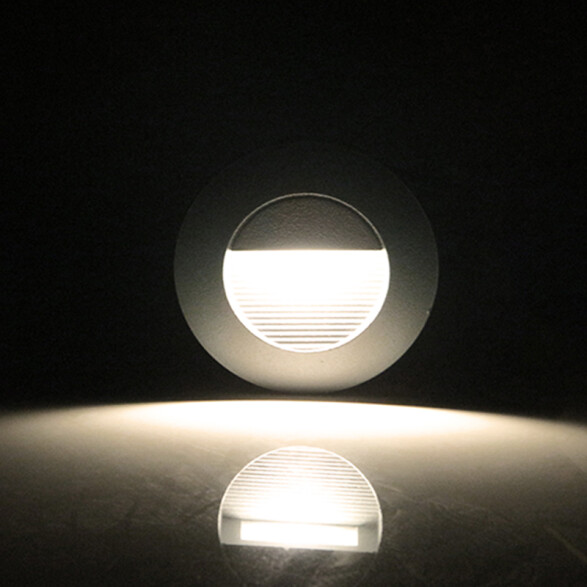 Luminaria de embutir LED cálida 2W IP65 Ø83x33mm IX4801