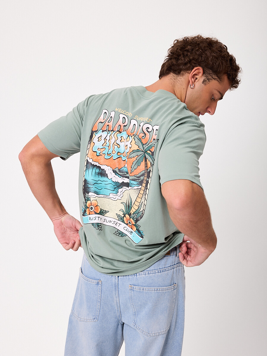 T-SHIRT TAURUS RUSTY - Verde Seco 