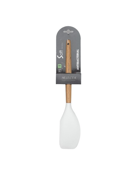ESPATULA SILICONA MANGO ACACIA BLANCO 31CM ESPATULA SILICONA MANGO ACACIA BLANCO 31CM