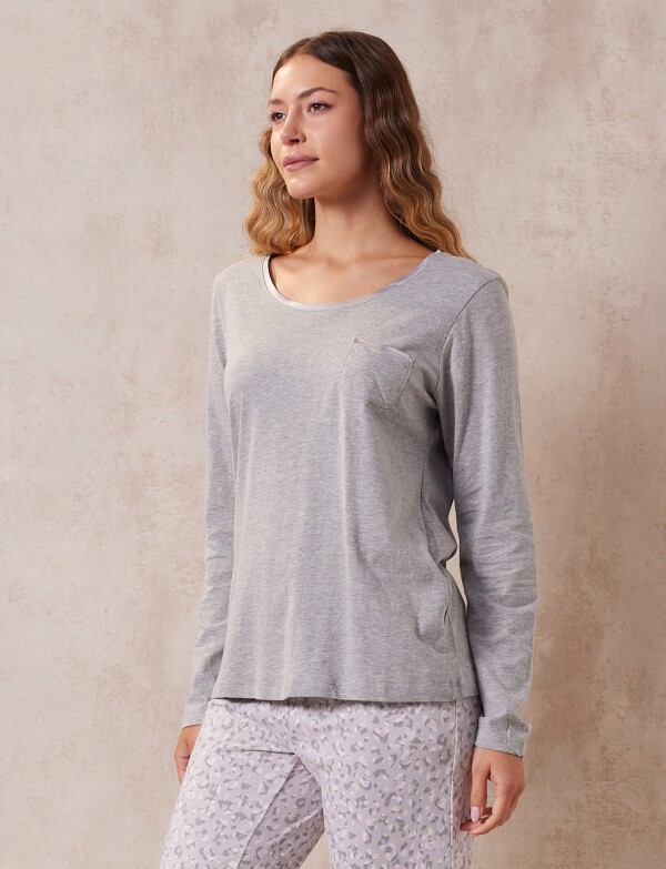 Remera De Pijama GRIS