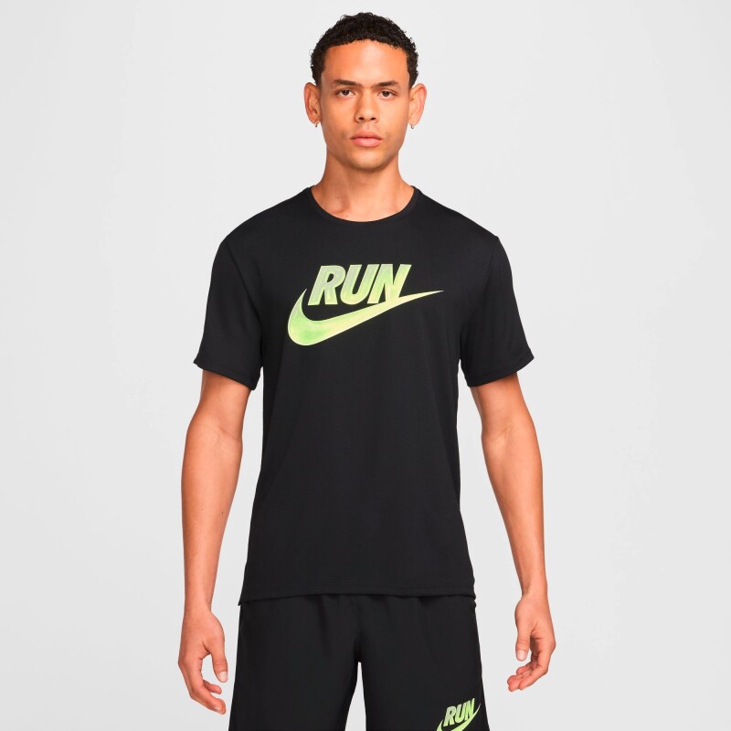 Remera Nike Run Energy Miler Top de Hombre Negro
