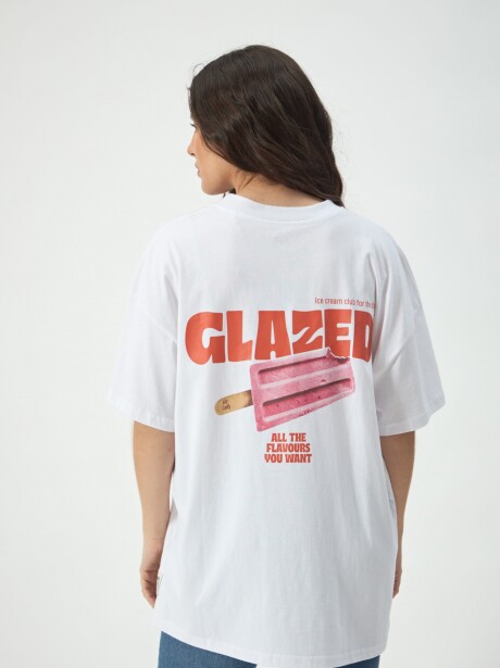 REMERA OVERSIZE GLAZED BLANCO