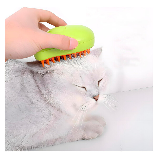 Cepillo Peine Con Spray Pelo Saca Nudos Perro Gato Mascota Variante Color Verde