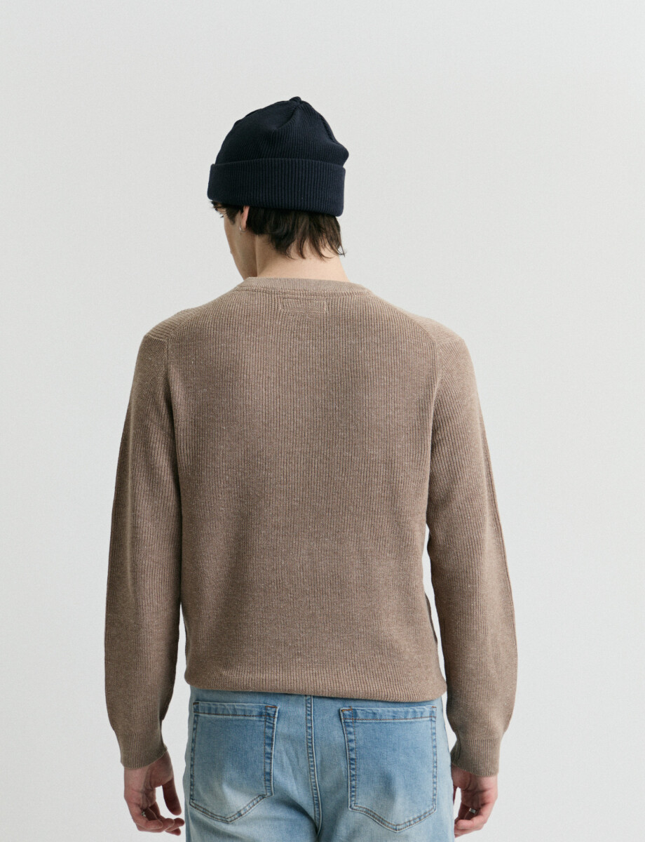470986 SWEATER HARRINGTON LABEL Tostado