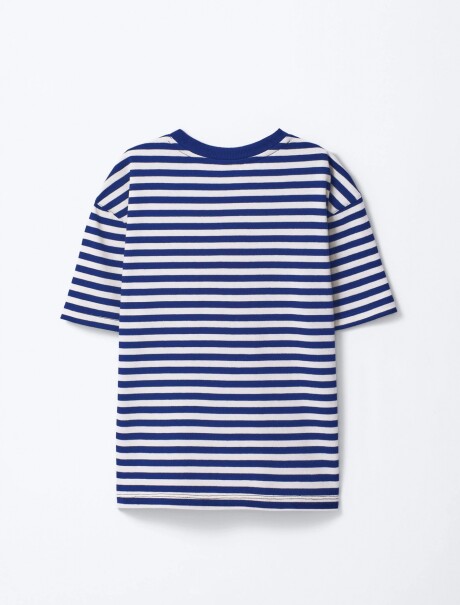 CAMISETA INFANTIL DE RAYAS AZUL