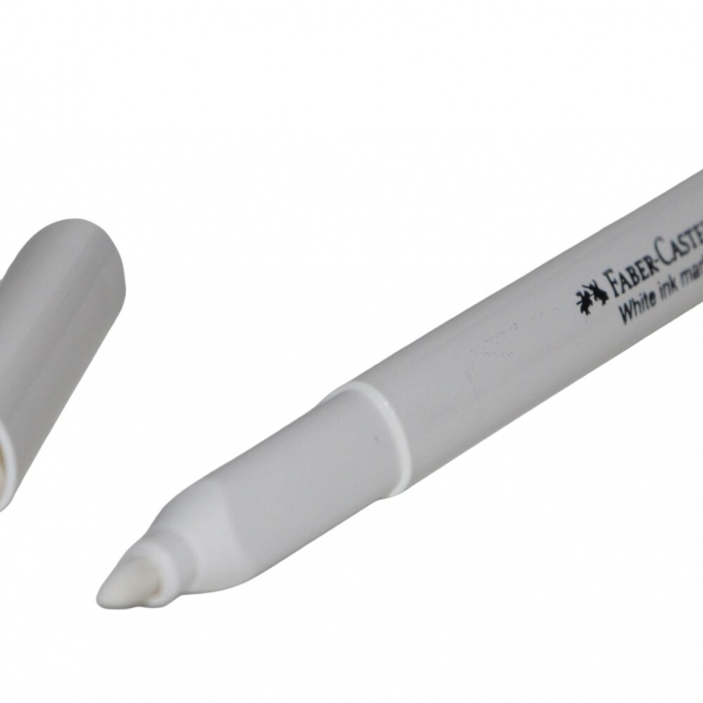 MARCADOR PERMANENTE COLOR BLANCO FABER CASTELL MARCADOR PERMANENTE COLOR BLANCO FABER CASTELL