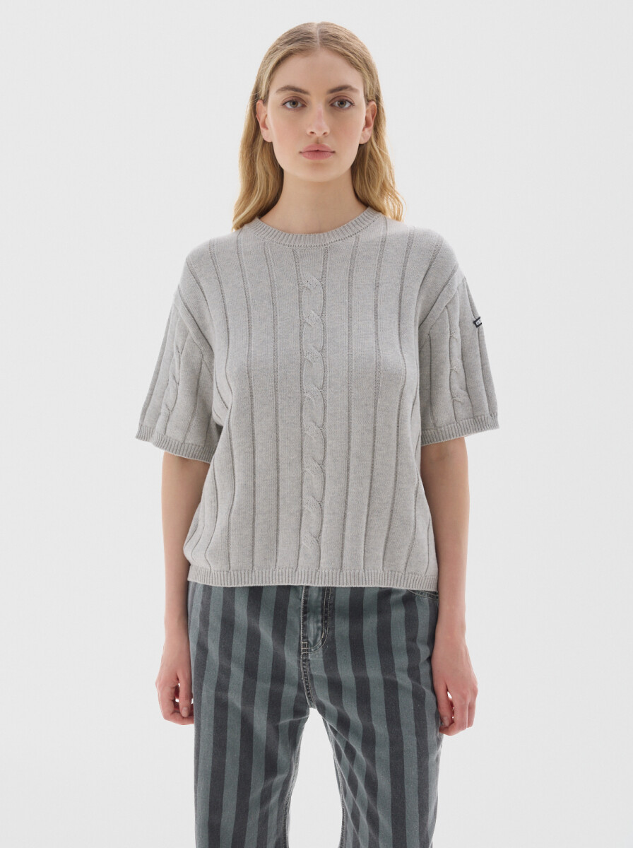 Knit T-shirt Jody - Gris Melange 