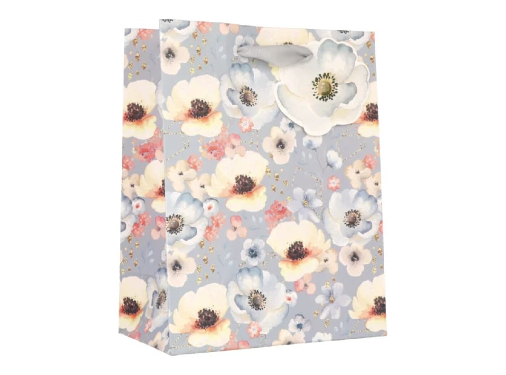 Bolsa Top Chica - Flores Amarillas y Celestes 