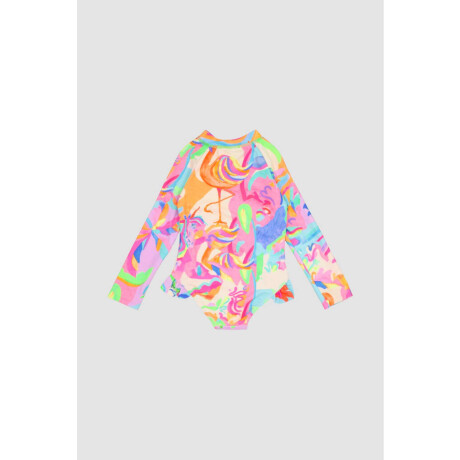 Malla manga larga unicornio 2-10y Pink neon