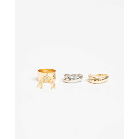 Sets Anillos Metal Dorado