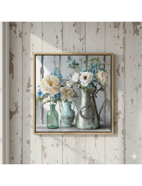 CUADRO CANVAS 30x30cm JARRÓN FLORES CUADRO CANVAS 30x30cm JARRÓN FLORES