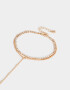 Pulseras Flexibles Pulsera Flexible Con Anillo Unido - Dorado