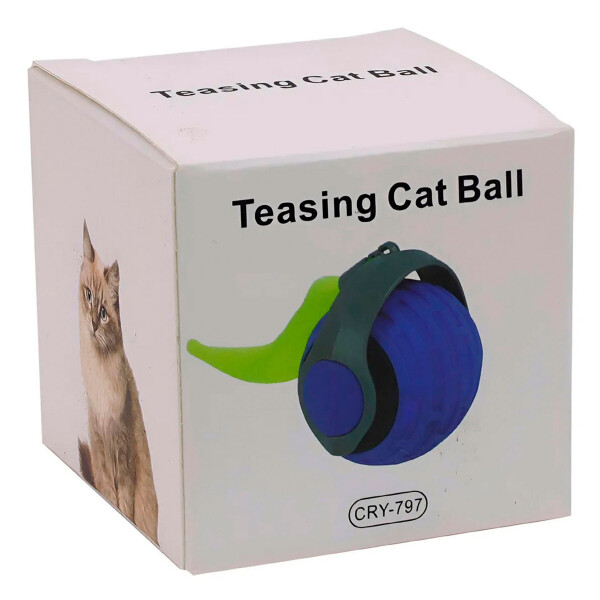 Pelota Inteligente Pelotita Smart Gato Usb Movimiento Luz Color Verde