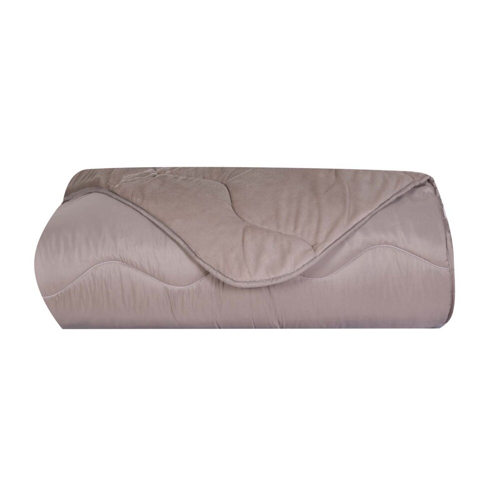 ACOLCHADO 1 PLAZA ALGODON NATURAL-BEIGE BLEND COMFORT CAQUI