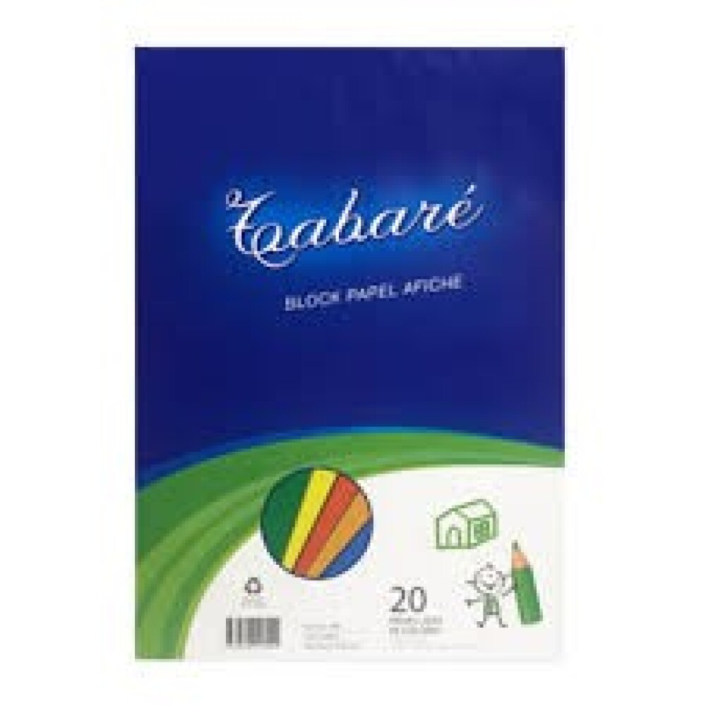 Papel Afiche Block 1/8W 20 Hojas Tabaré #Papel Afiche Tabaré Block 1/8W 20 Hojas.
