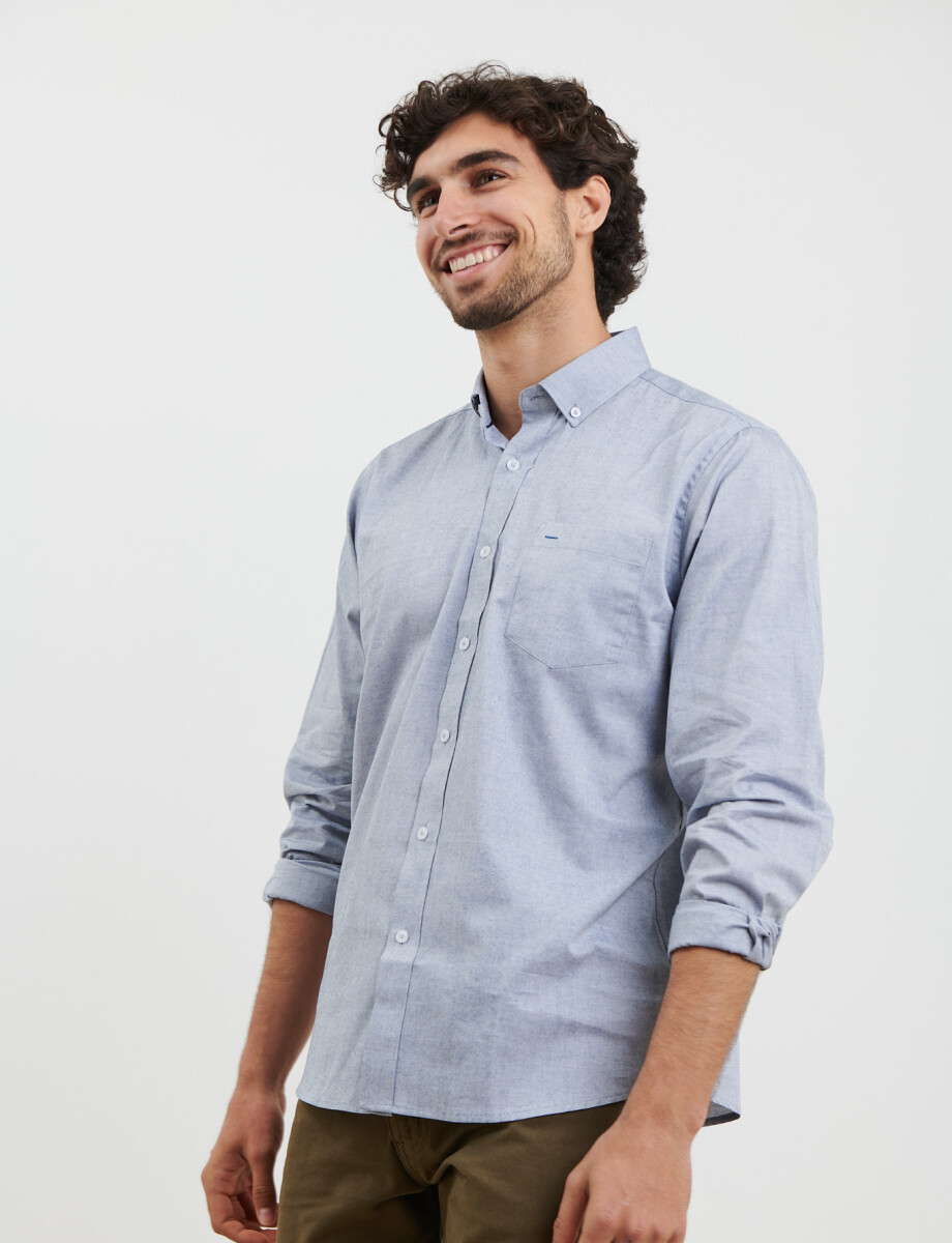 011762 CAMISA HARRINGTON LABEL Gris