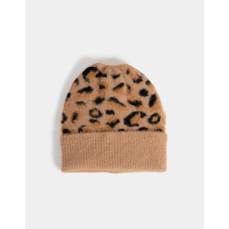 Gorro Color Block marron beige