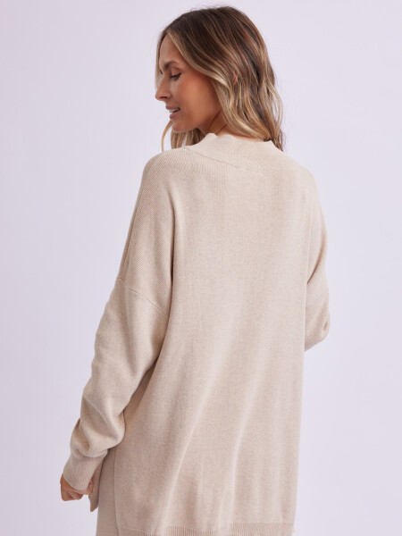 Buzo de punto oversize Beige Melange