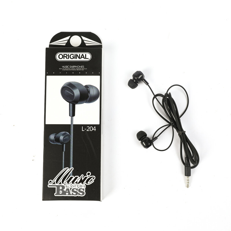Auriculares con cable in ear L-204 extra bass negro Auriculares con cable in ear L-204 extra bass negro