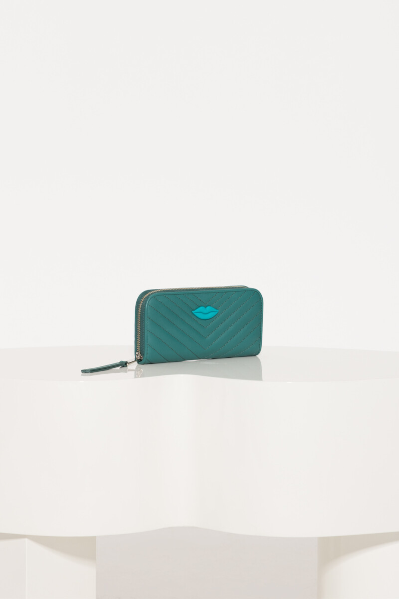 MAXI BILLETERA LIPSTICK Verde Seco