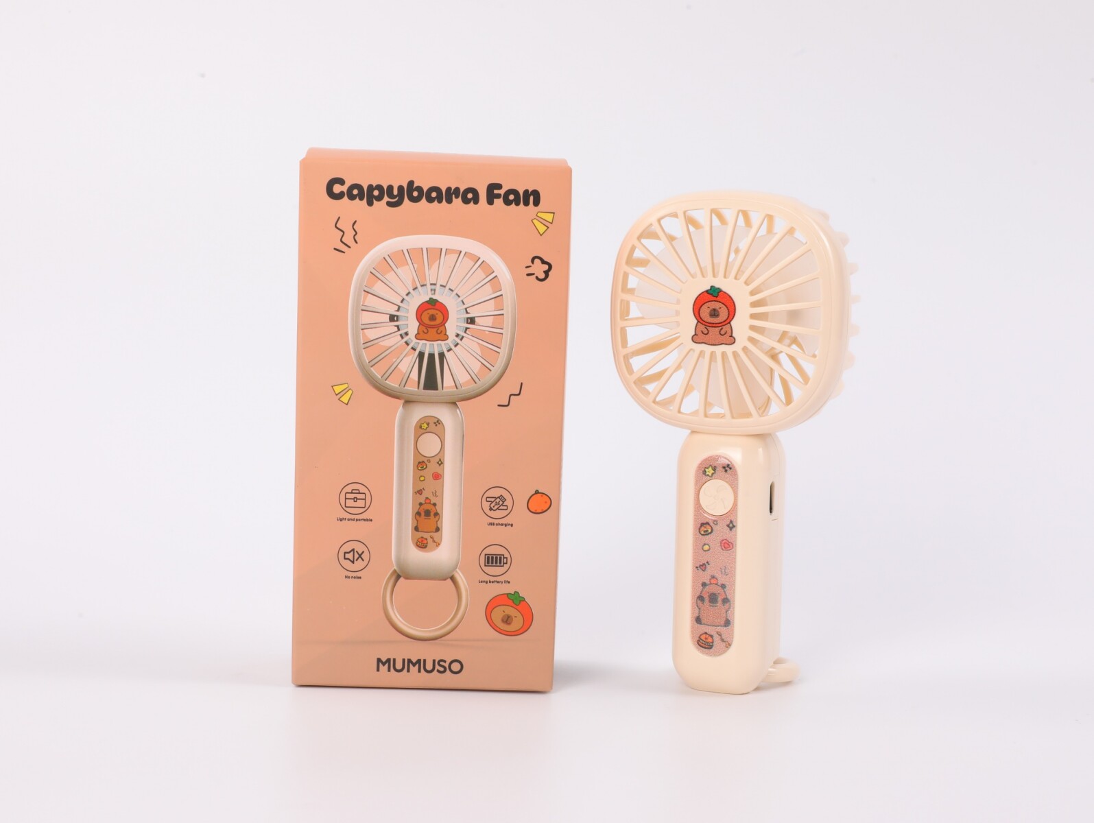 CAPIBARA MINI VENTILADOR DE MANO (TONO BEIGE) 