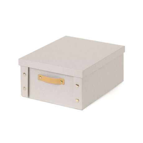 Caja Organizador C/Asa 26.5X31.5X14.5Cm Tela Crema