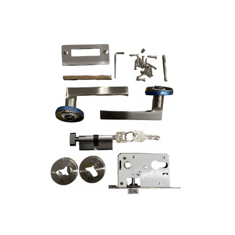 Cerradura Puerta Interior Metal Con 3 Llaves Lumax Plateado