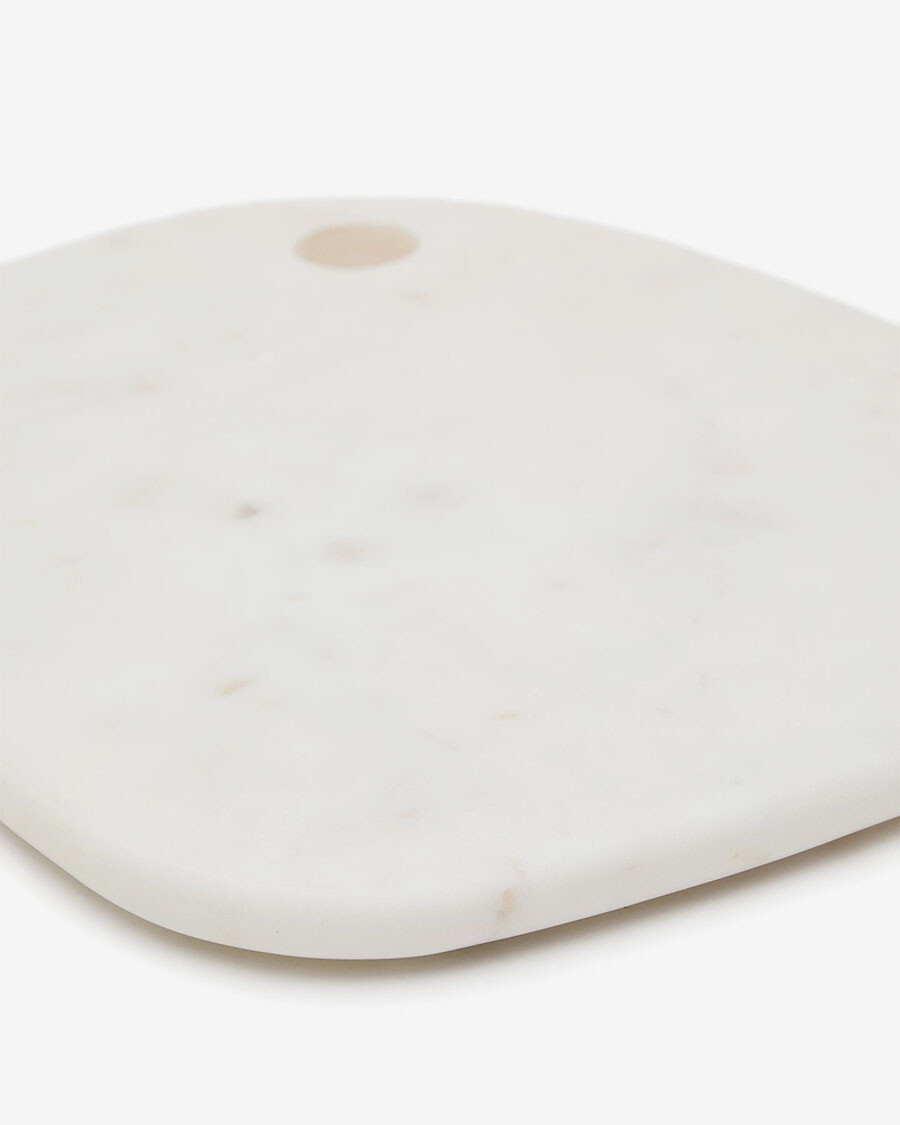 Tabla de servir Odar de mármol blanco