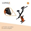 Bicicleta Fija Ergométrica Plegable Altura Ajustable Naranja