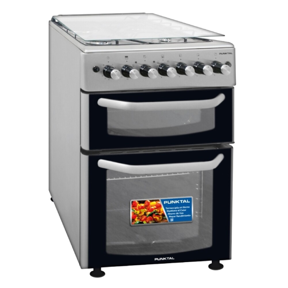 COCINA 2 HORNOS INOX- 3H + 1 DISCO - HORNO - GRILL - ENCENDIDO - TURBO CONVECCION acero inoxidable