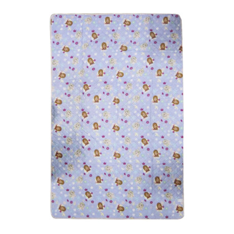 Acolchado Infantil Forzen 1 Plaza 100% Microfibra Lila