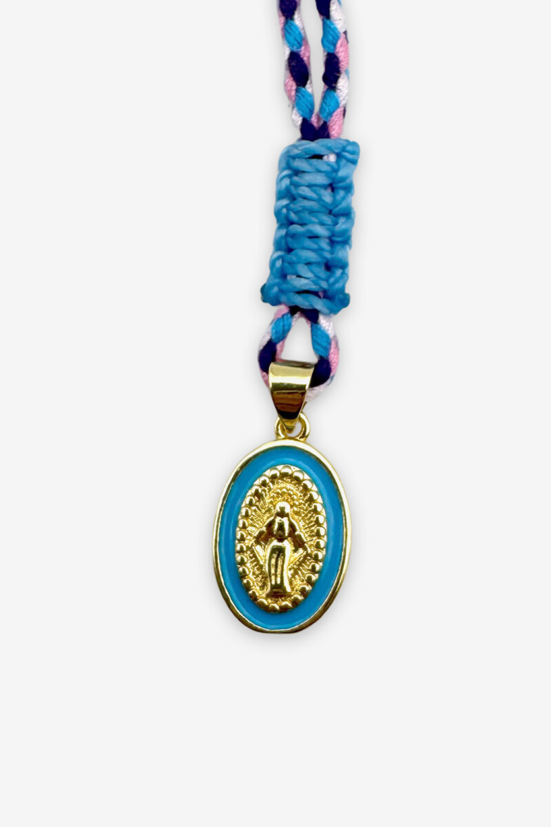Collar de cuerda Azul