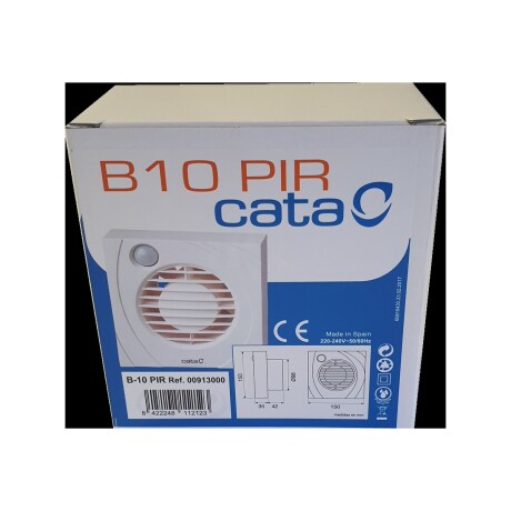 Extractor para baño Cata para vidrio B-10 PIR con sensor Extractor para baño Cata para vidrio B-10 PIR con sensor