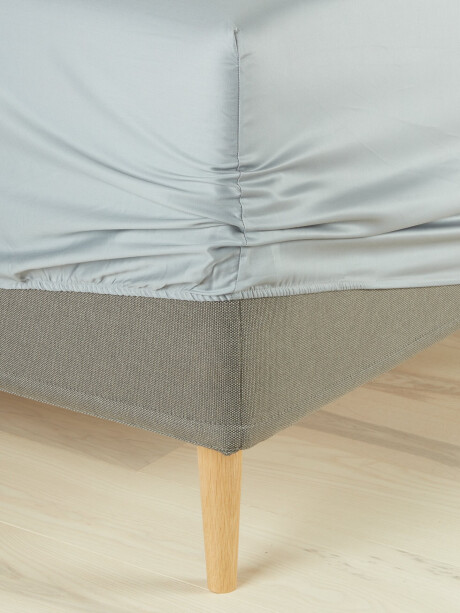 Sábana bajera ajust satén TINE 160x200x35 gris cl Sábana bajera ajust satén TINE 160x200x35 gris cl