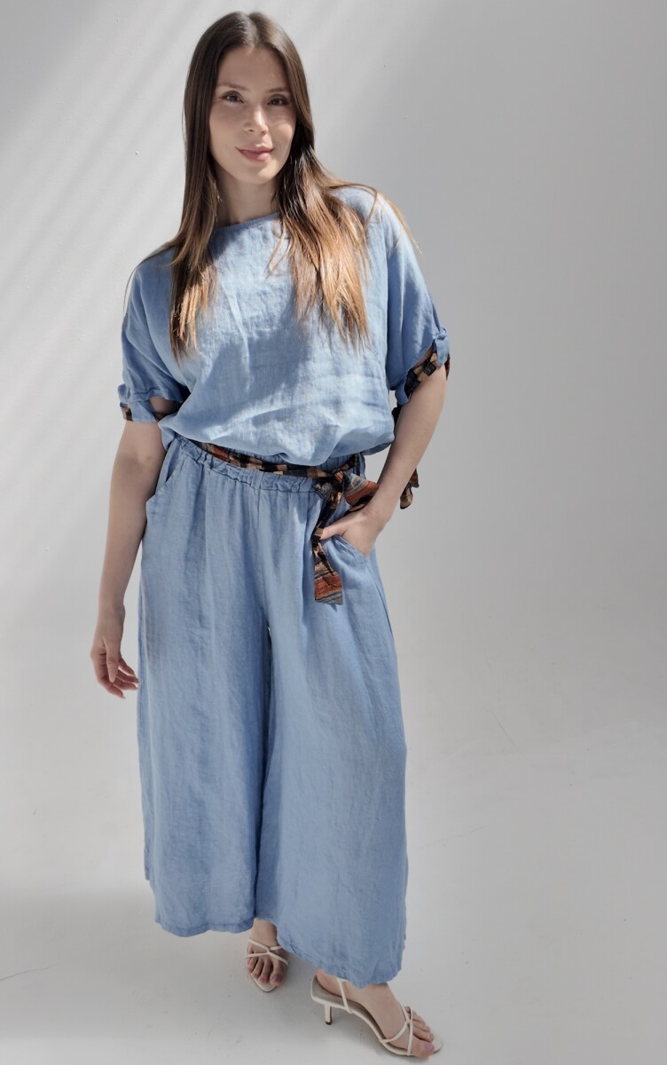 Blusa Praga - Celeste 