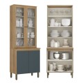 COCINA MODULADA 2,71 MT CAPUCCINO/AZUL - FINESSE COCINA MODULADA 2,71 MT CAPUCCINO/AZUL - FINESSE