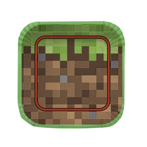 Cotillón Platos Descartables Pixel Game x 8 U