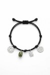 Pulsera cord dijes plateado