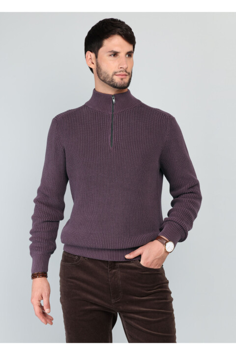 Sweater Medio Cierre Arrow BURDEOS