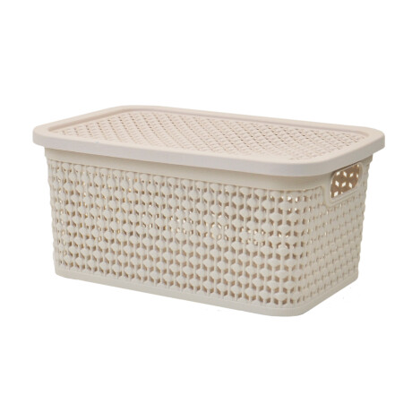 Caja simil rattan 2,5 Lts. (23x15,5x11cm) BEIGE