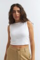 Crop top sin manga BLANCO