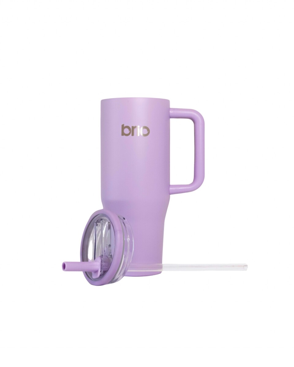 Vaso Térmico Brio Con Tapa Y Sorbito 1200 Ml - Lavanda 
