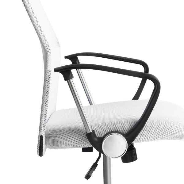 Silla De Escritorio Oficina Sillon Ejecutiva Ergonomica Tapizado Tela Mesh Con Cuero Sintetico Imback Color Blanco Silla De Escritorio Oficina Sillon Ejecutiva Ergonomica Tapizado Tela Mesh Con Cuero Sintetico Imback Color Blanco