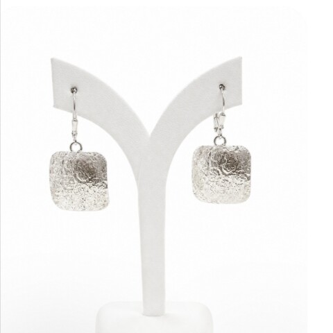 Caravanas pendientes Minimalista en Plata Caravanas pendientes Minimalista en Plata
