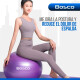 Pelota 65 Cm Pilates Yoga Bosco Gimnasia + Inflador De Pie Violeta