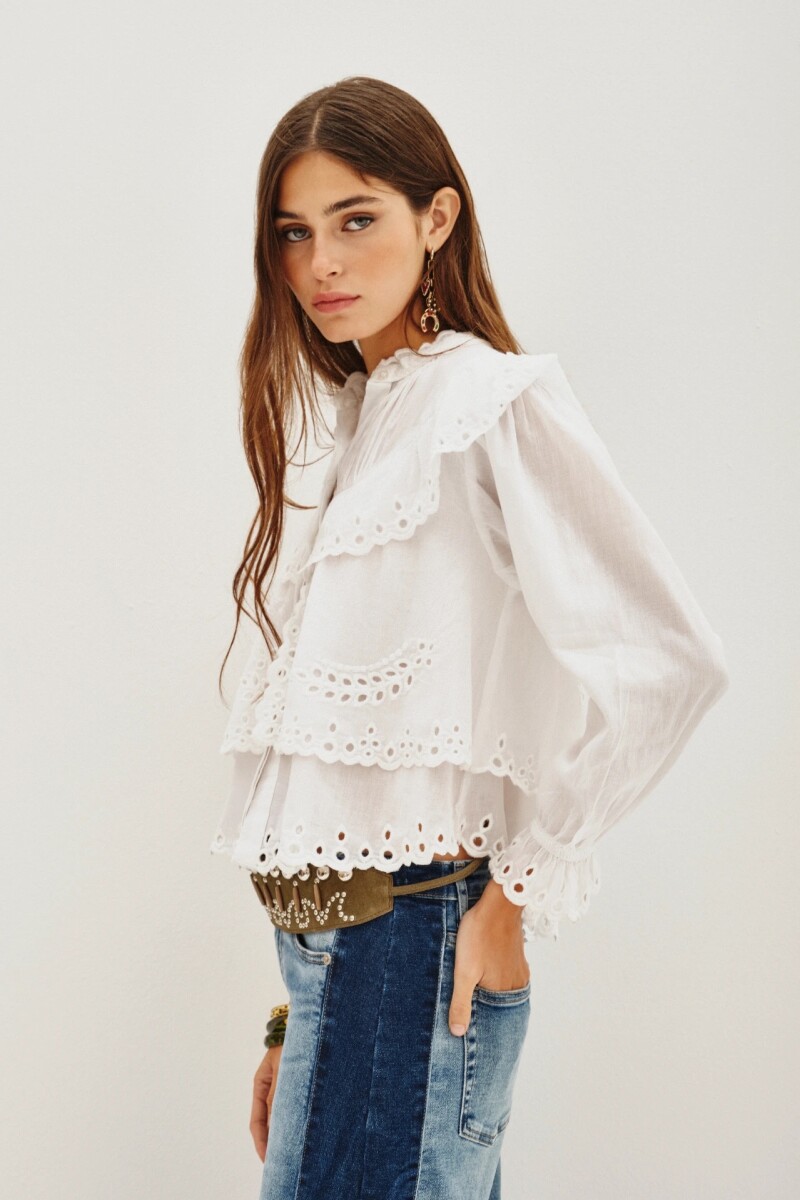 Camisa Belle Lace Blanco