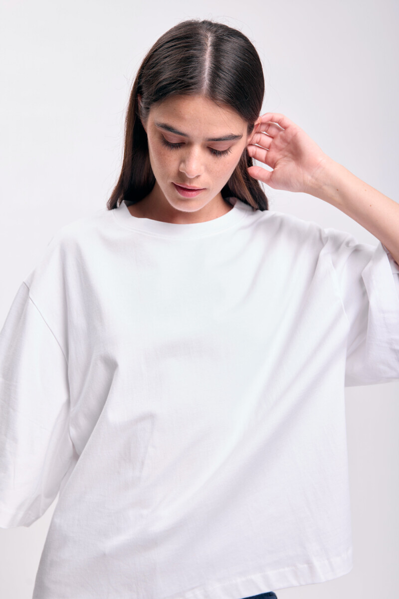Remera manga ancha Blanca